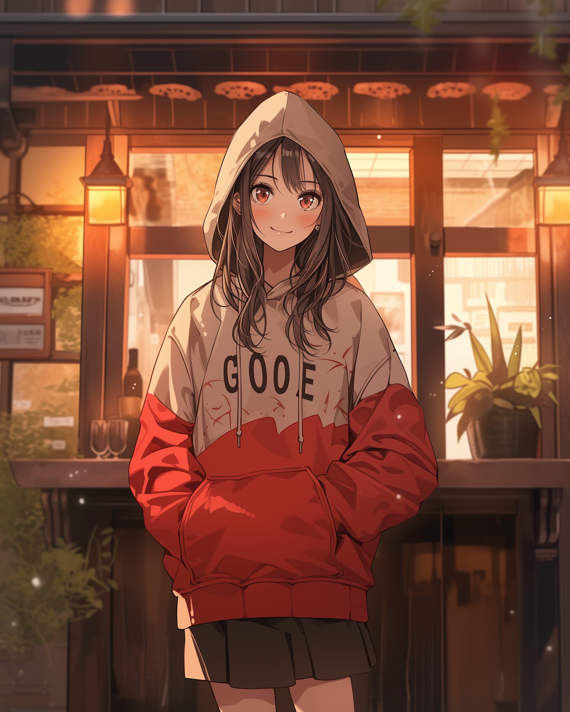 秋のパーカー女子0