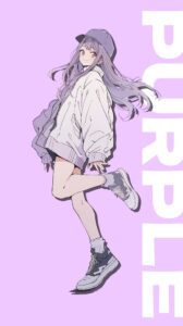 パーカー女子の壁紙１