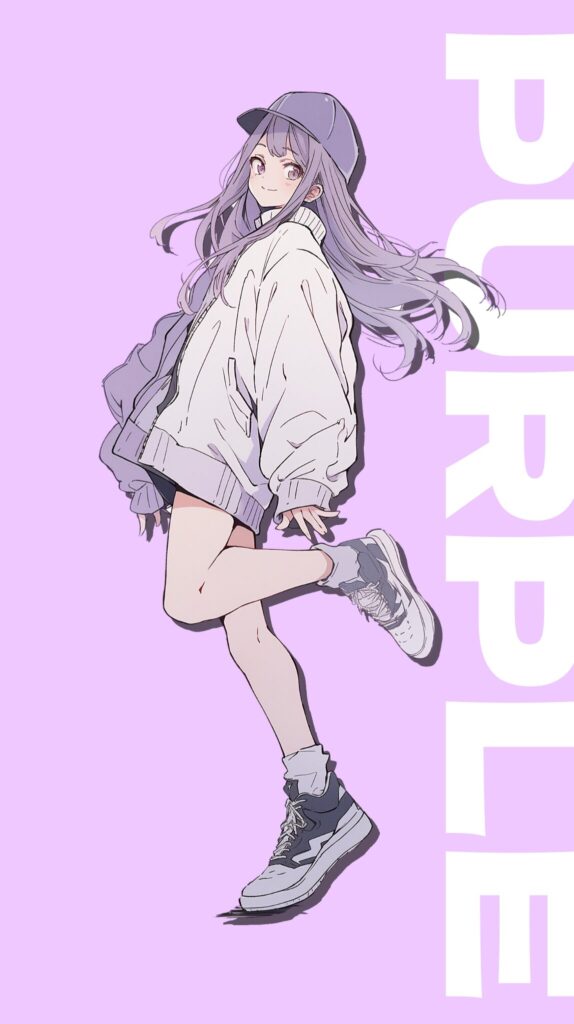 パーカー女子の壁紙１
