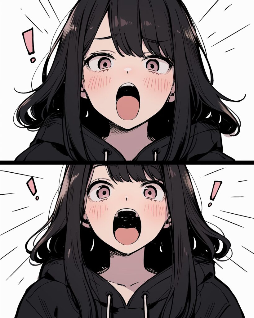 感情的パーカー女子０