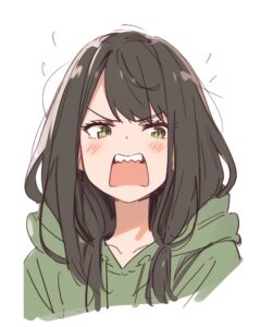 緑パーカー女子０