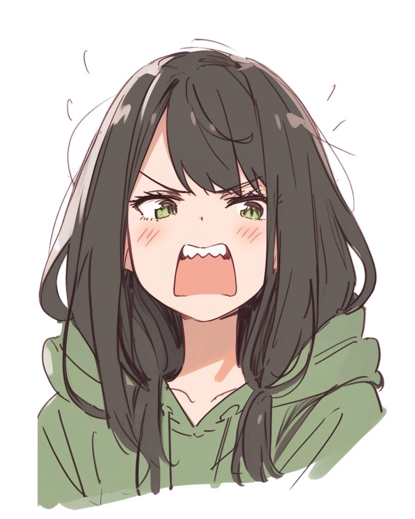 緑パーカー女子０