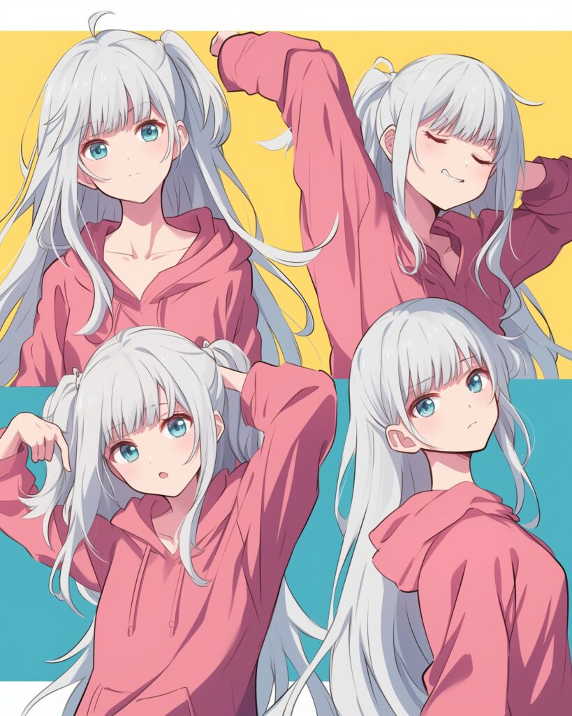 銀髪感情女子０