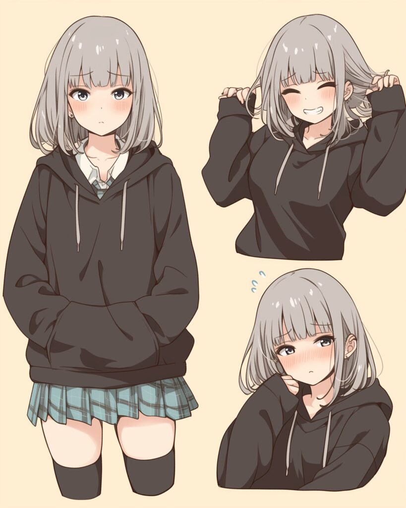 銀髪女子０