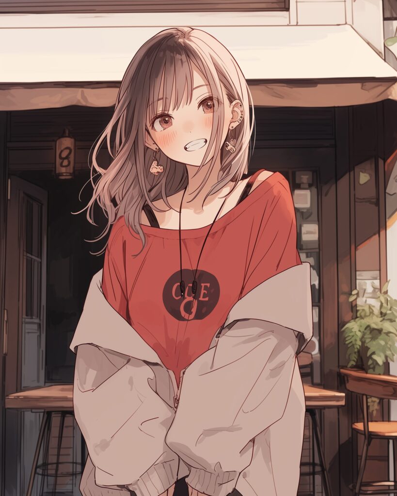 秋のパーカー女子０