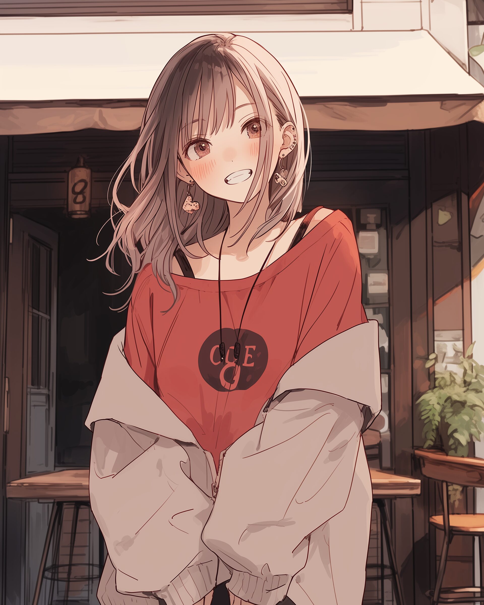 秋のパーカー女子０