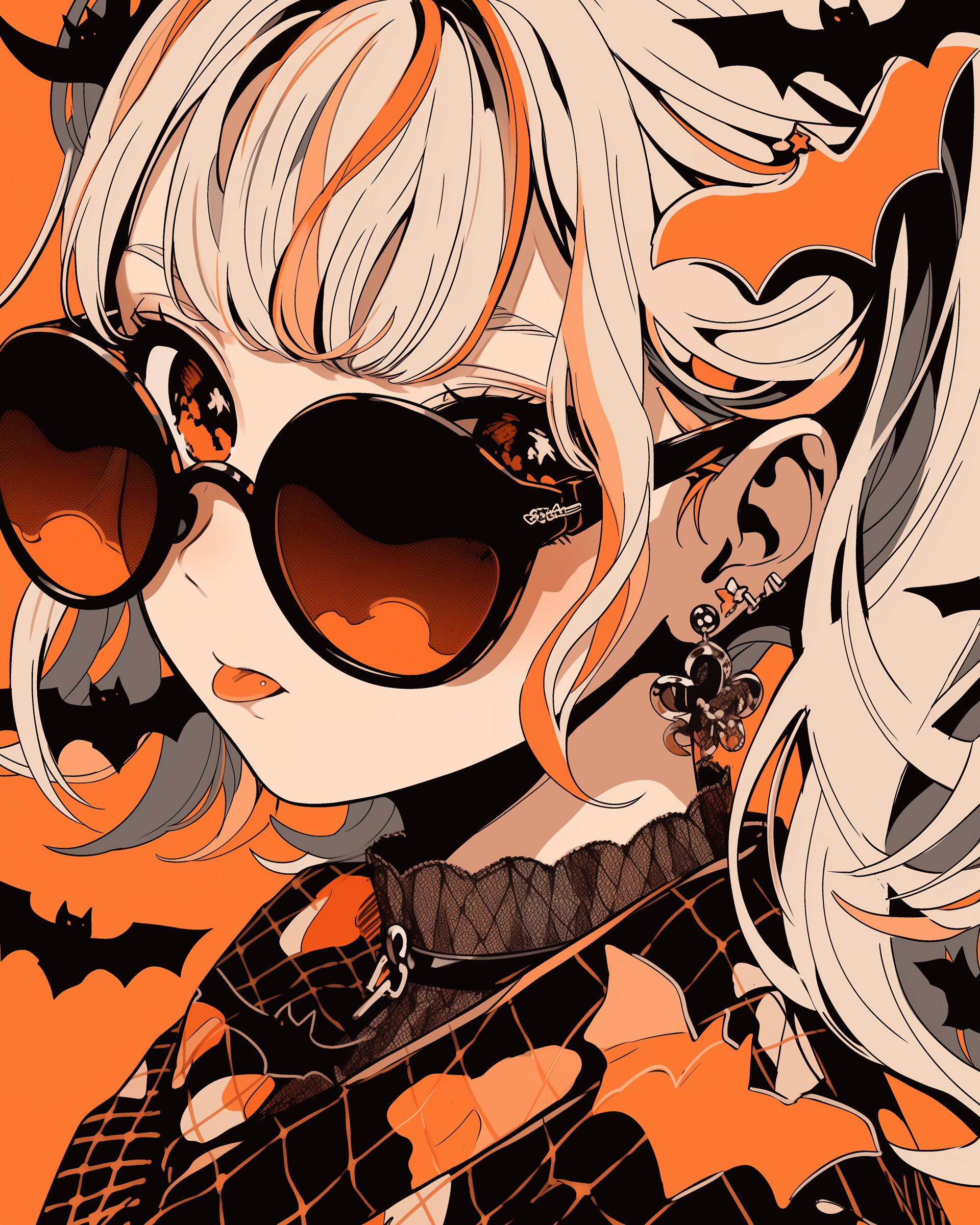 ハロウィンサングラス女子０
