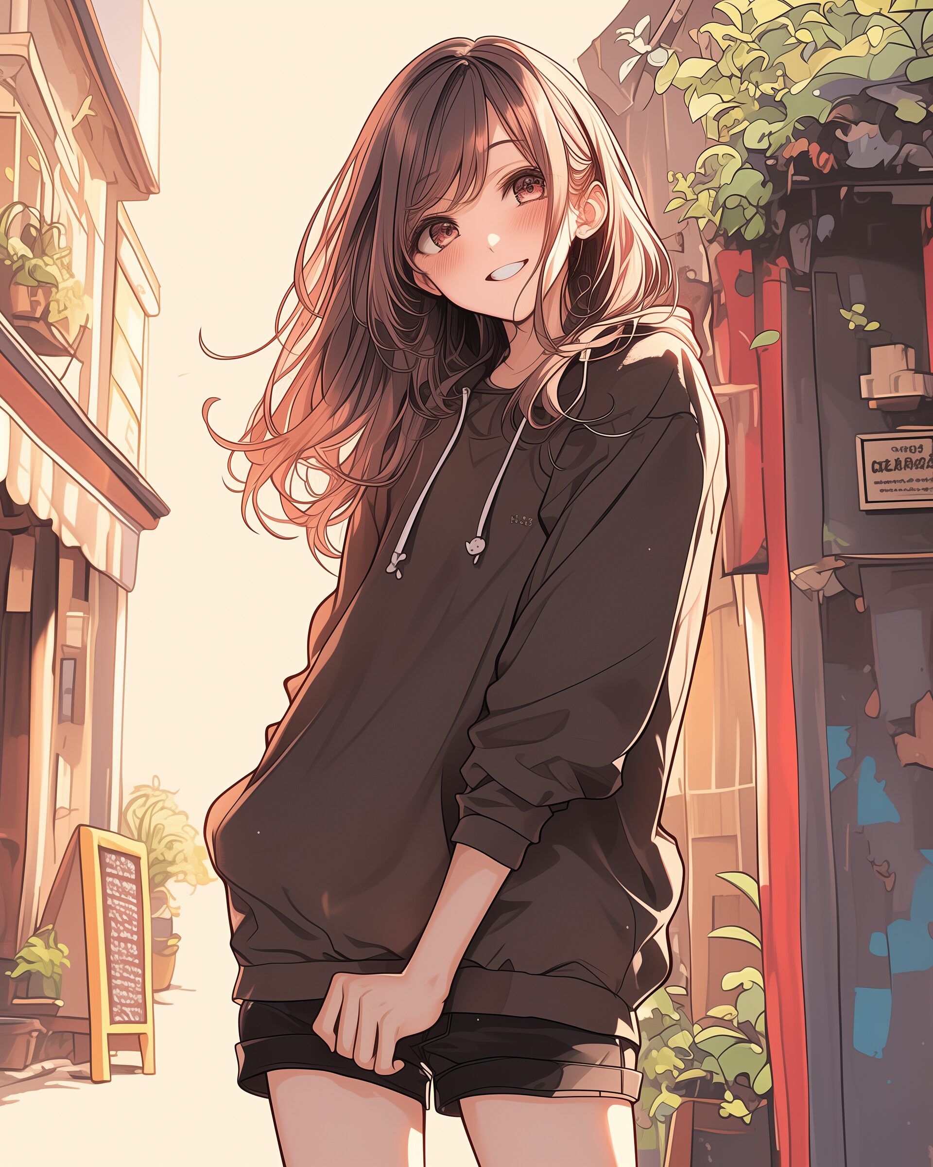 秋のパーカー女子0