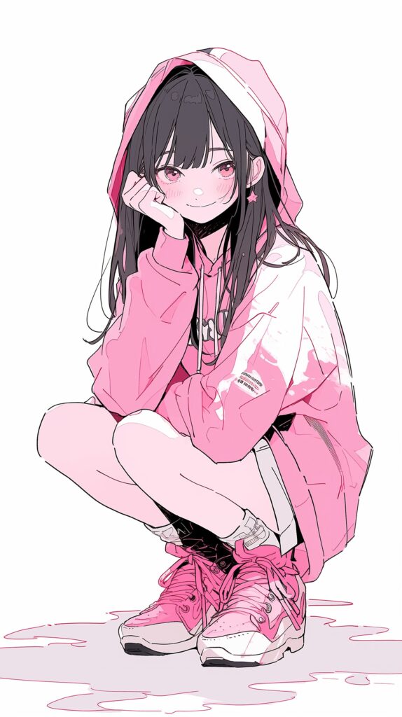 パーカー女子の壁紙０