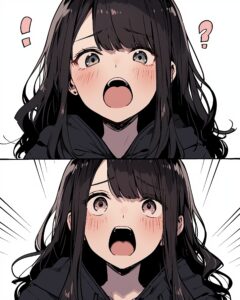 感情的パーカー女子０