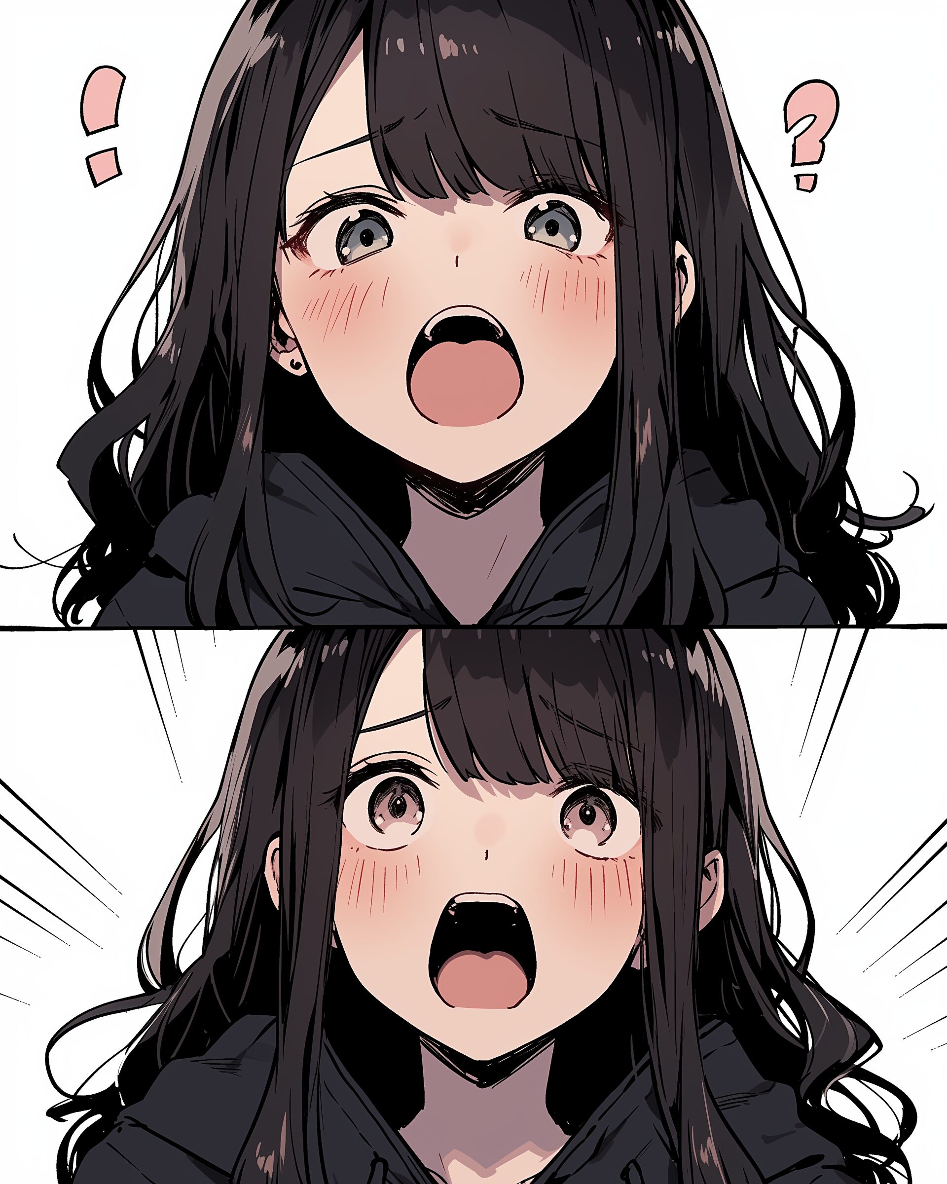 感情的パーカー女子0