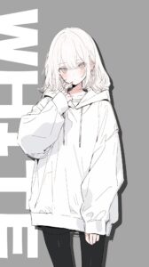 パーカー女子の壁紙１