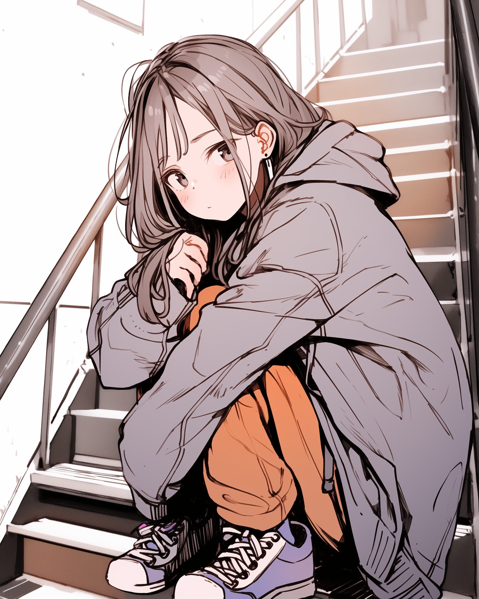 秋パーカー女子0