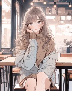 秋服女子０