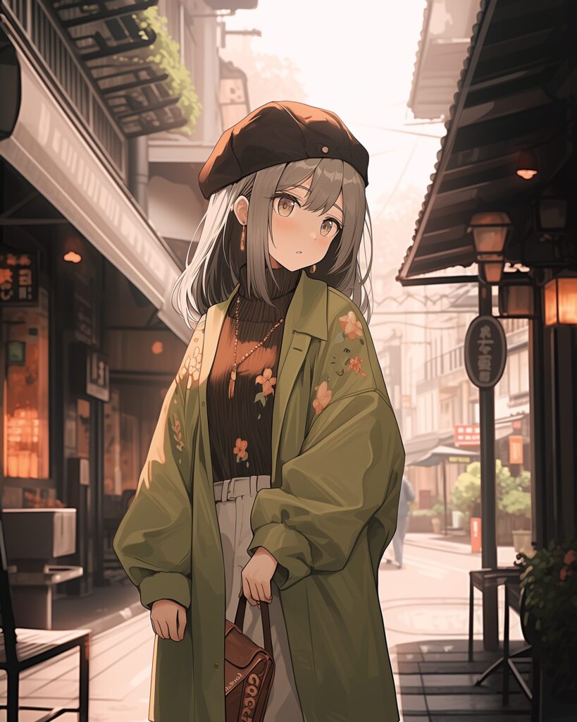 秋服女子０