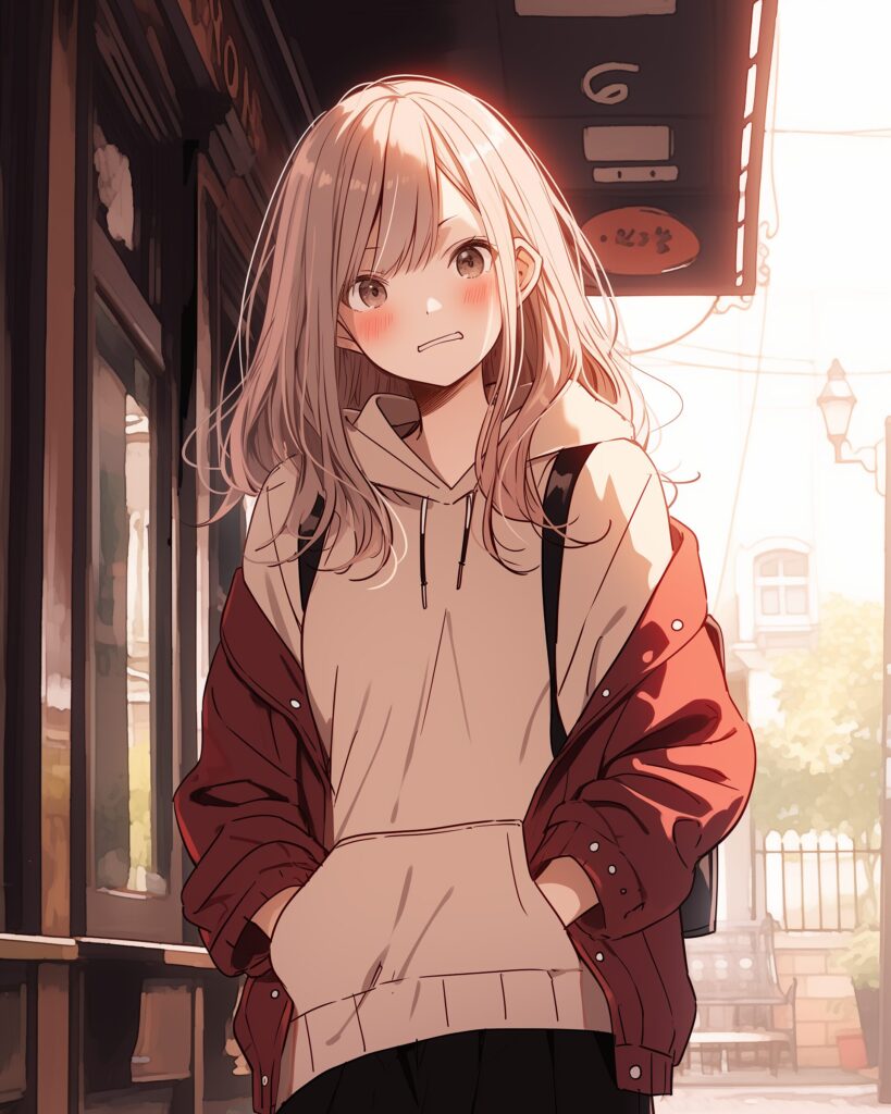 秋のパーカー女子０