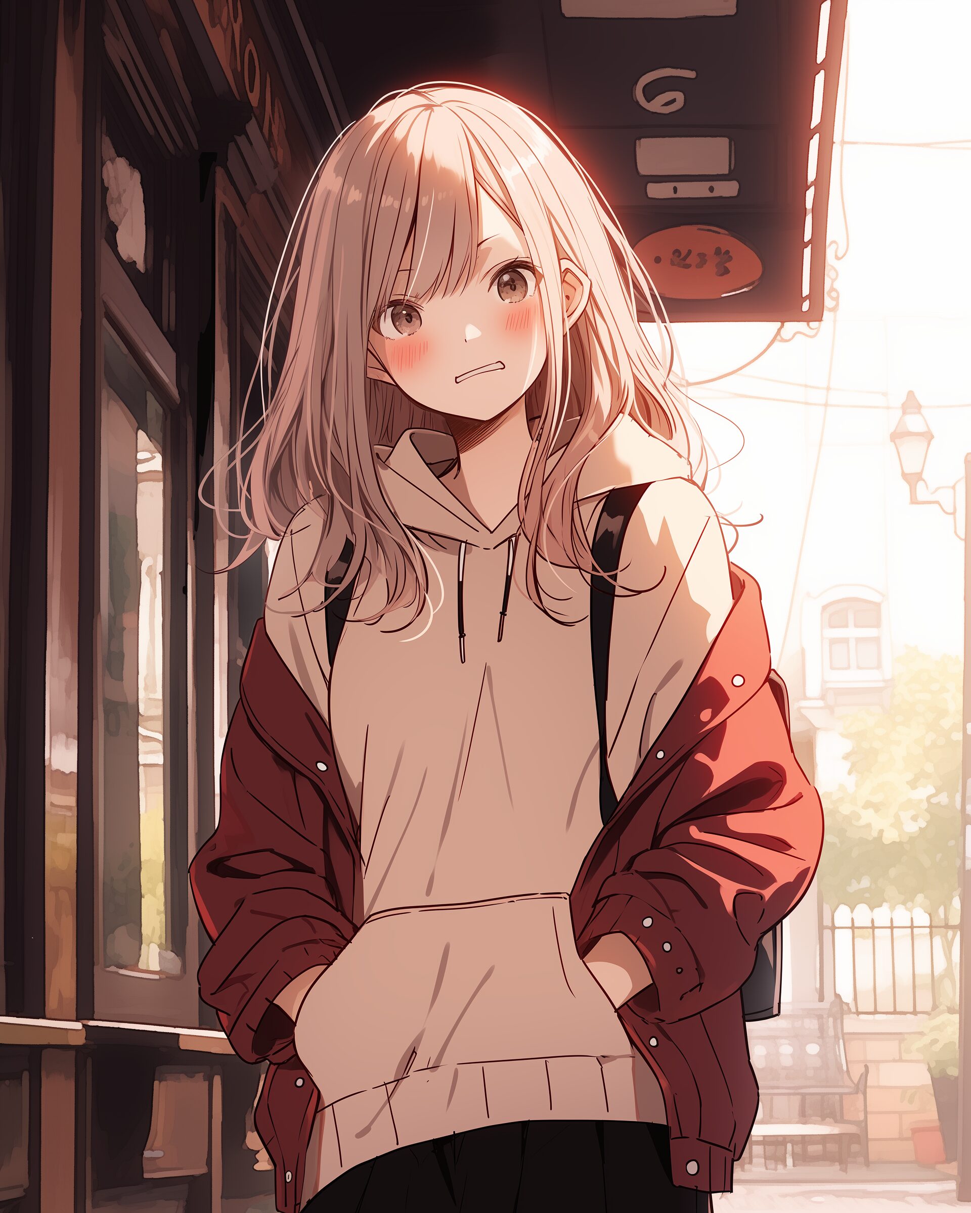 秋のパーカー女子0