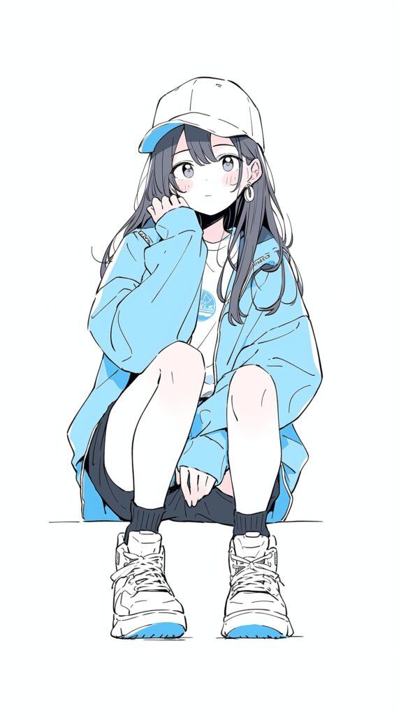 パーカー女子の壁紙０