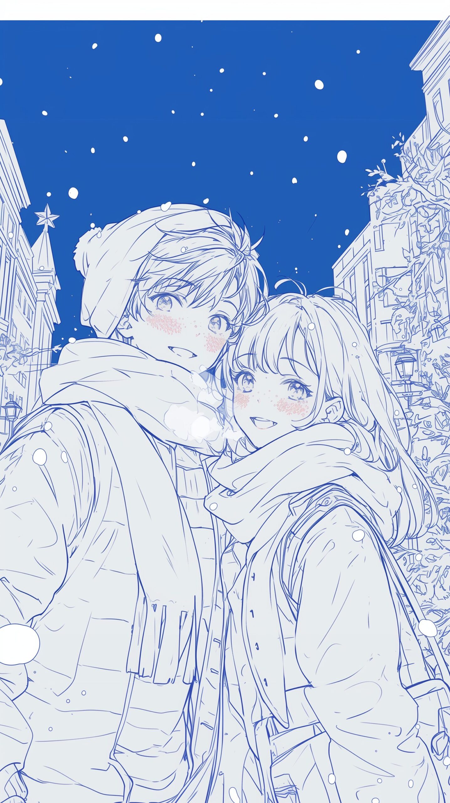 クリスマスカップルの壁紙0