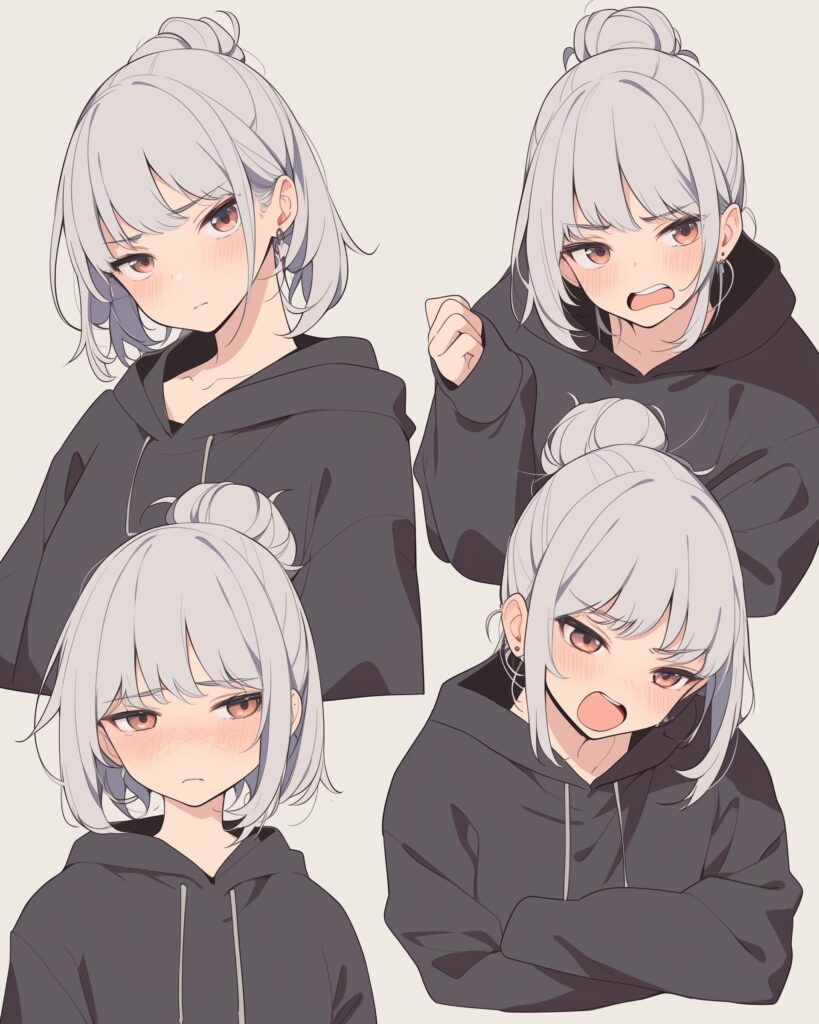 シルバーヘア女子０