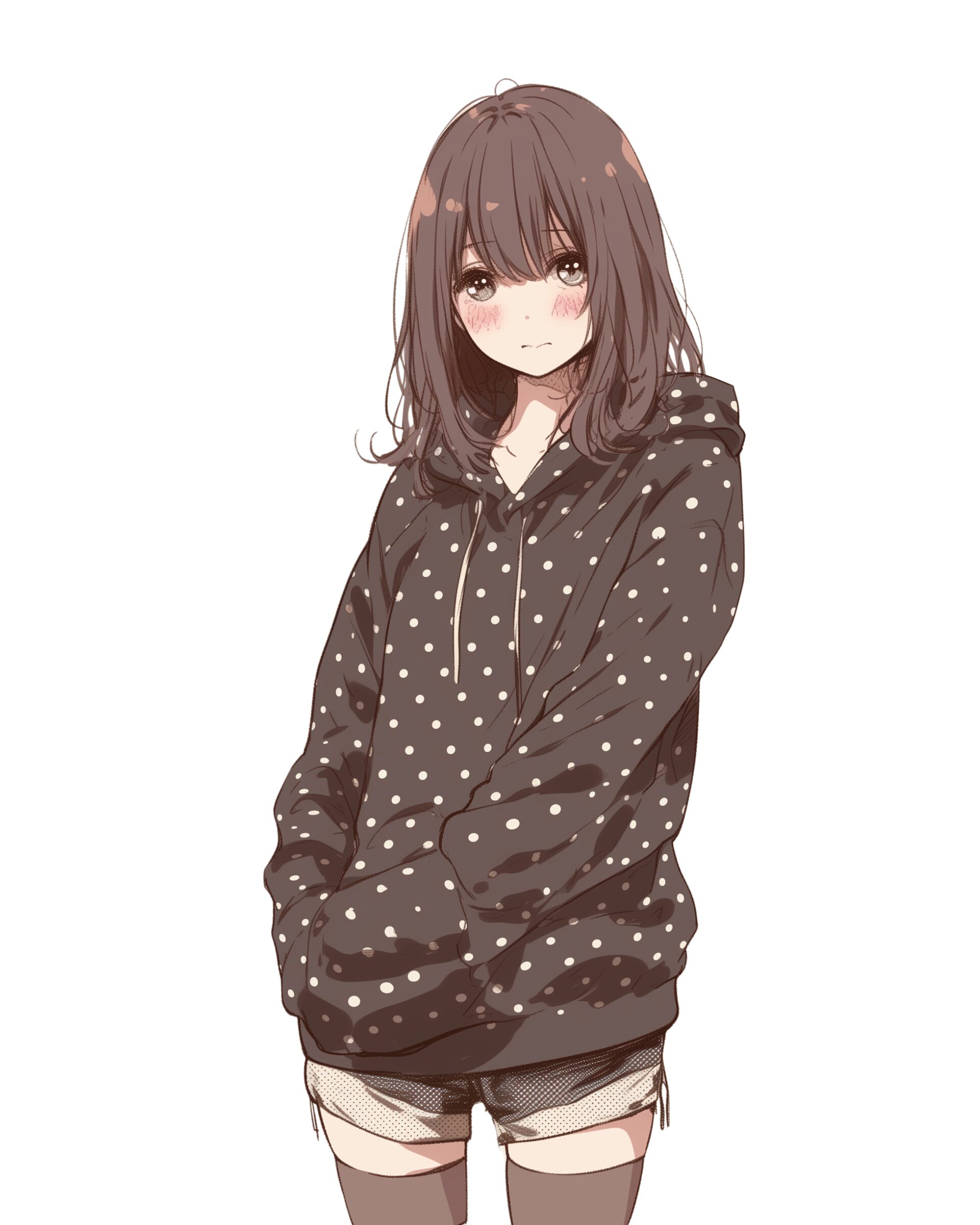 お洒落なブラックパーカー女子0