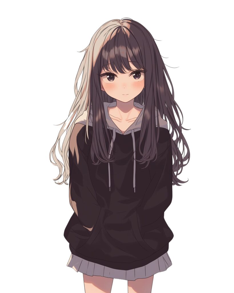 シンプルパーカー女子１