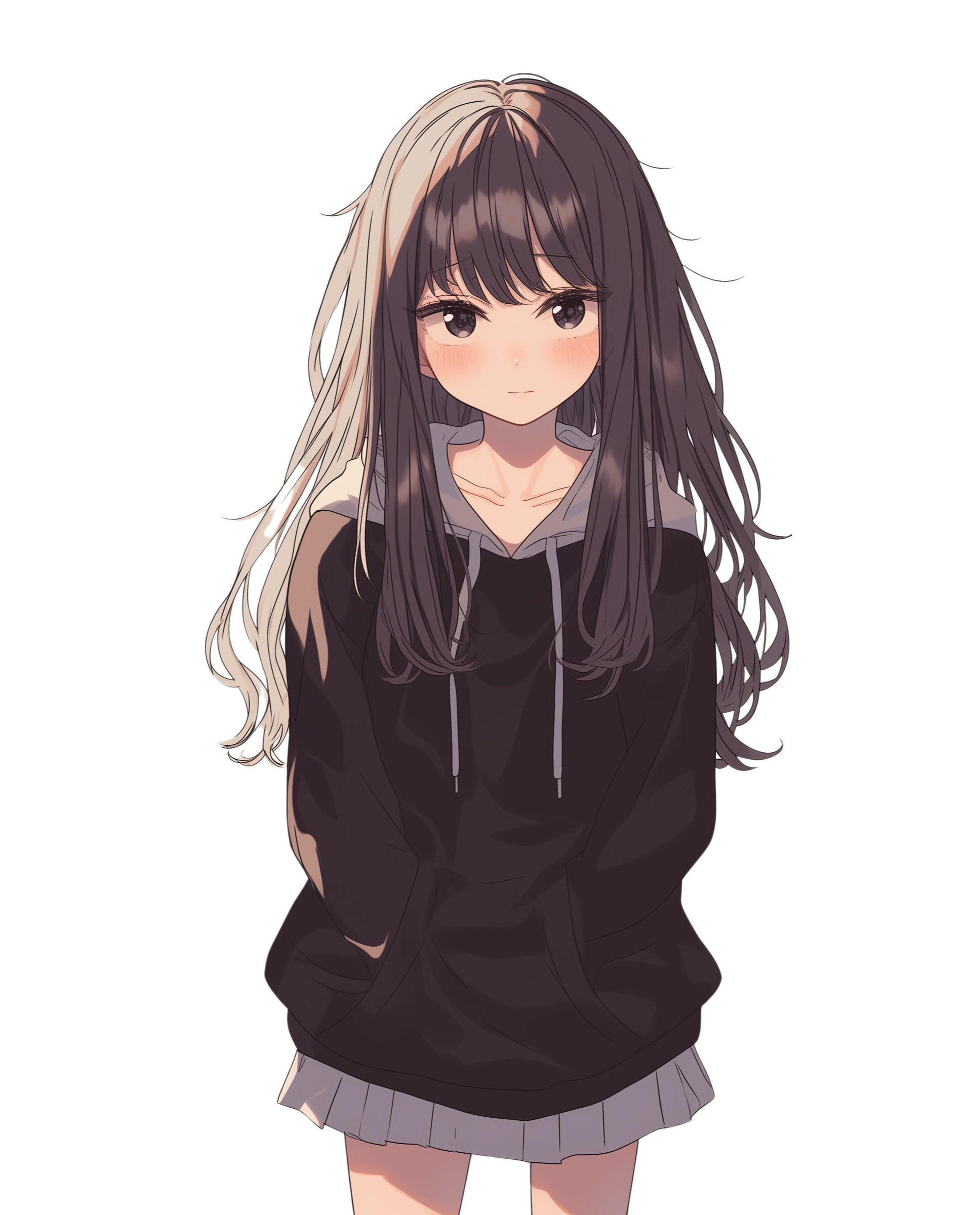 シンプルパーカー女子1