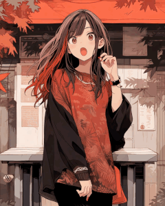 【GIF】手を広げる女の子「おいで」