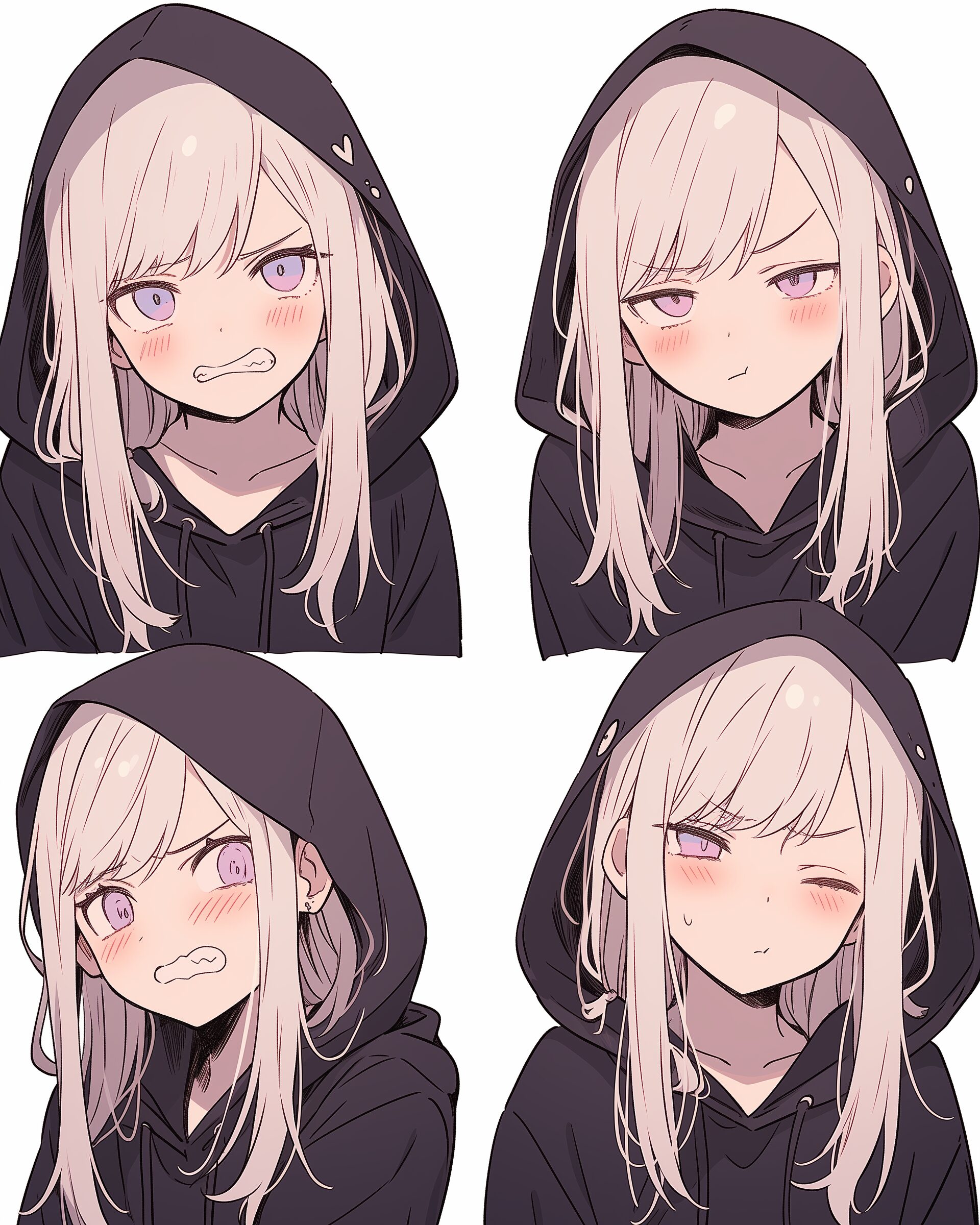 紫黒パーカー女子0