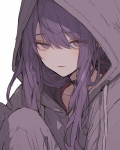 紫髪女子０