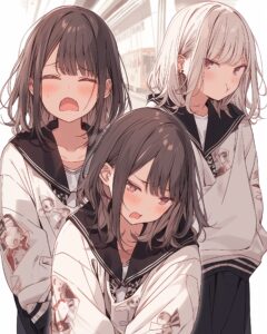 ホワイトパーカー女子０