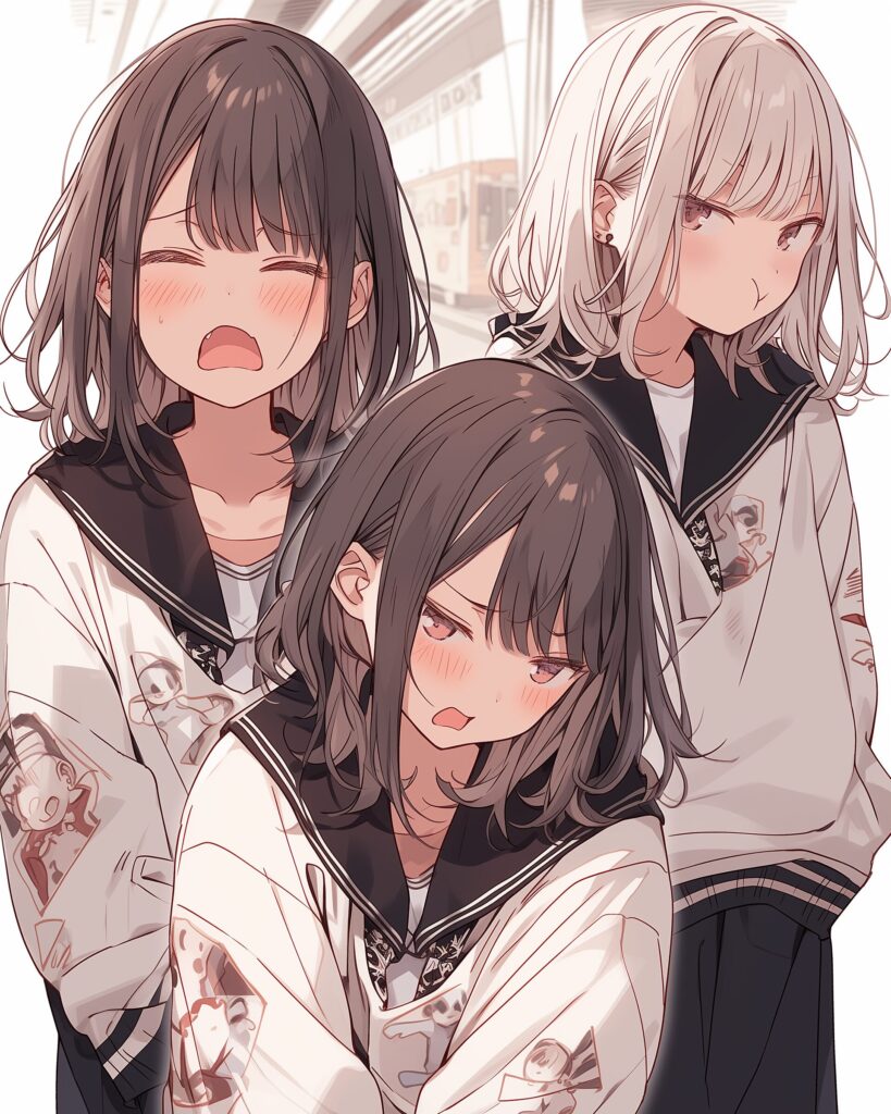 ホワイトパーカー女子０
