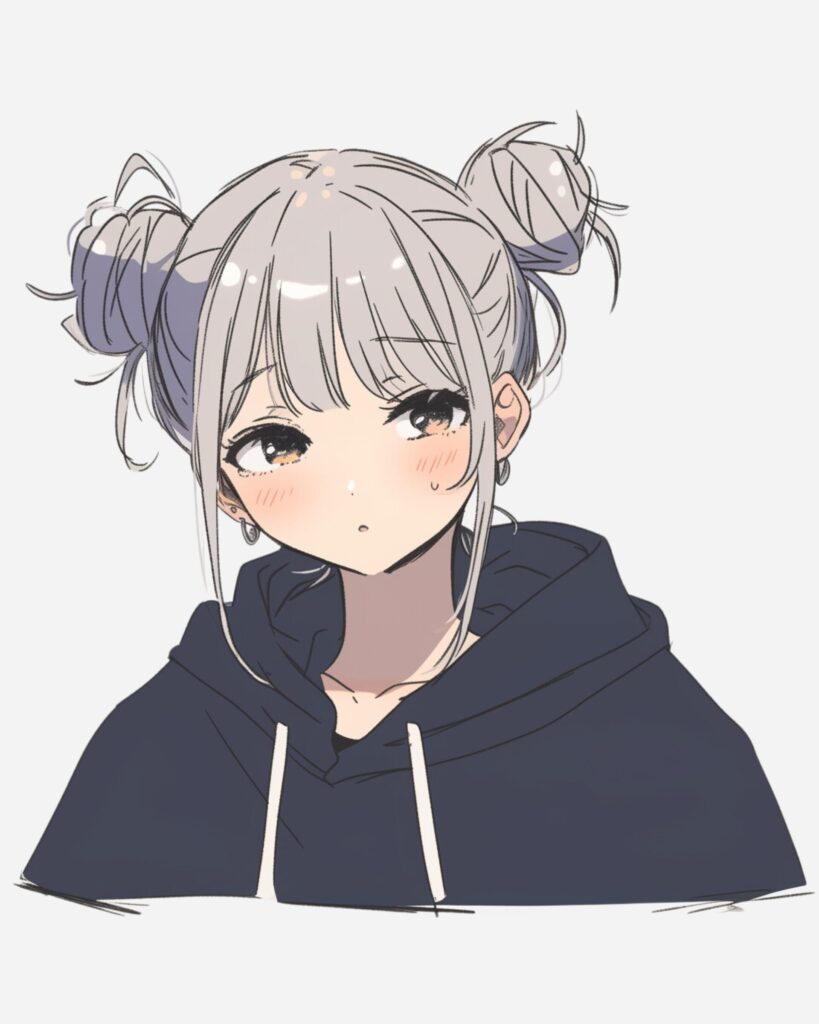 シルバーヘア女子０