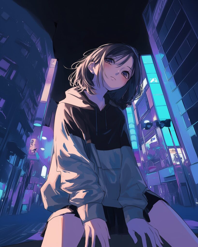 紫髪女子０