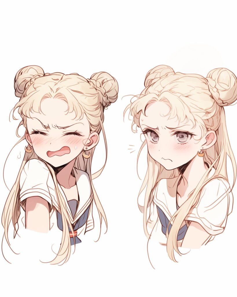 お団子ヘア女子１
