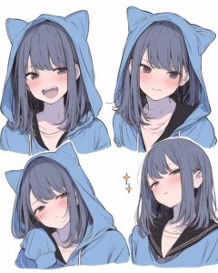 BLUEパーカー女子の喜怒哀楽１