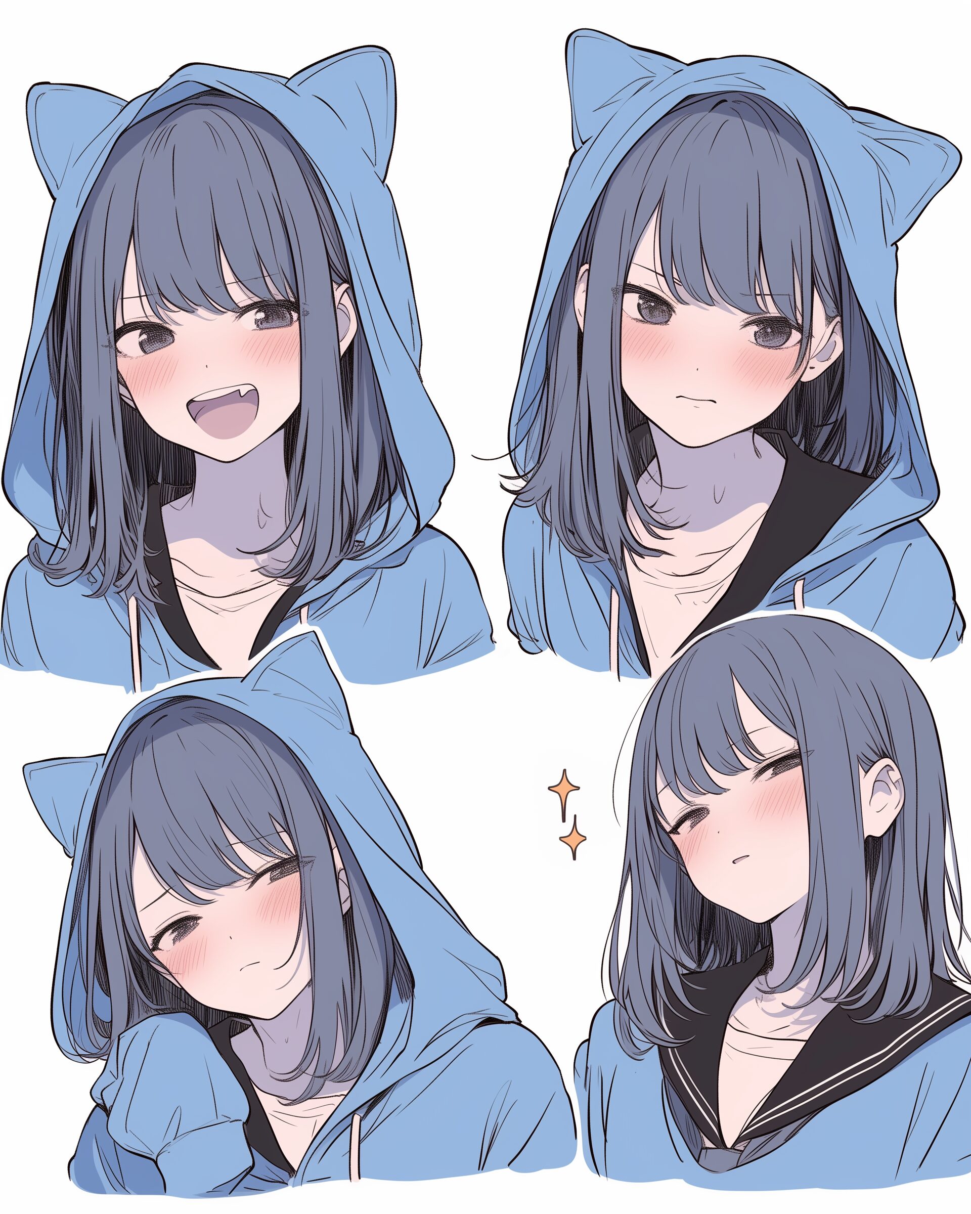 BLUEパーカー女子の喜怒哀楽1