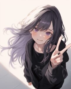 紫髪女子０