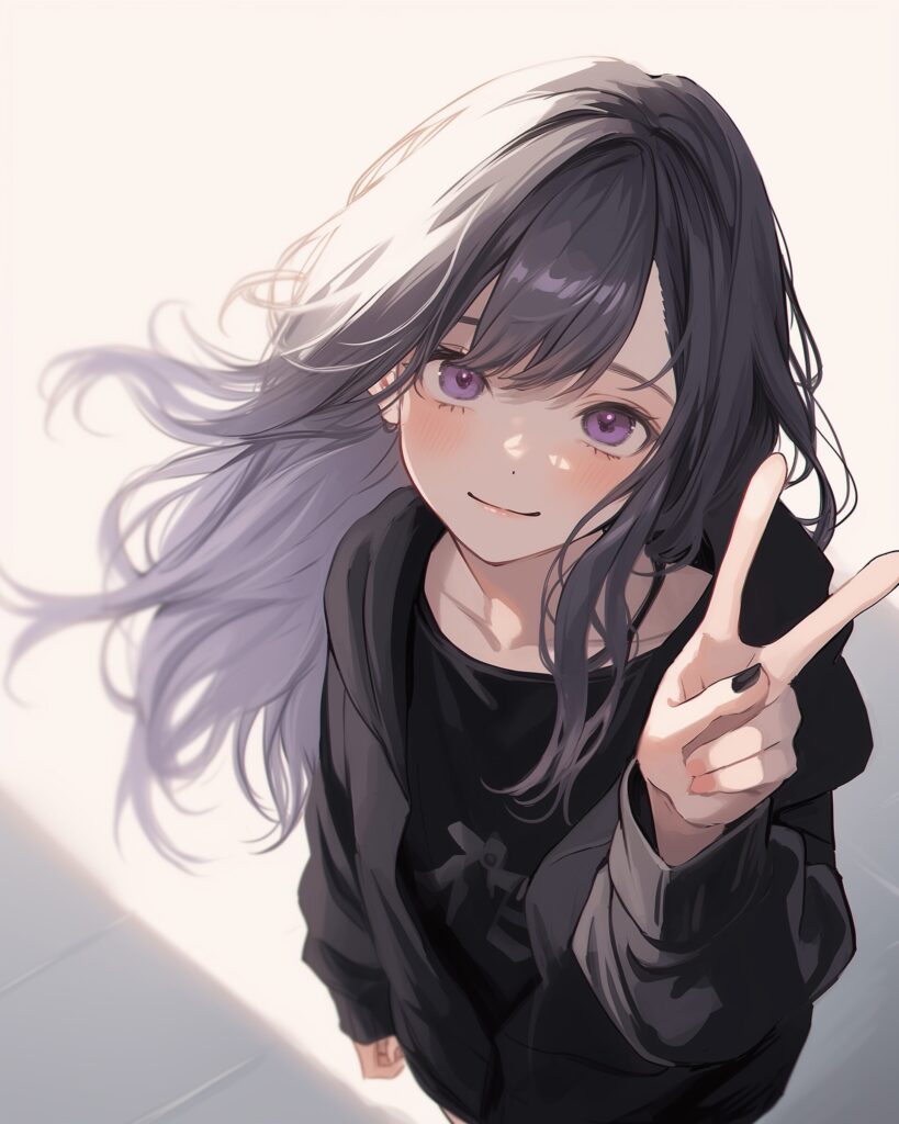 紫髪女子０