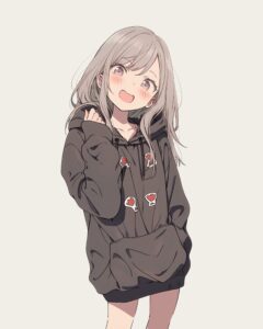 グリーンパーカー女子０