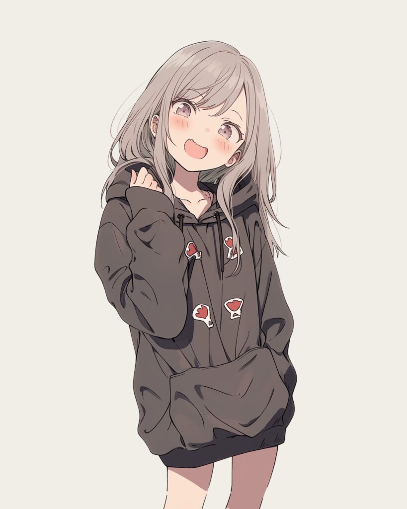 グリーンパーカー女子０