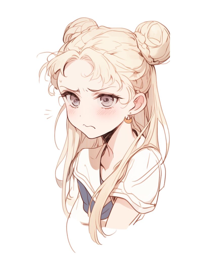 お団子ヘア女子１