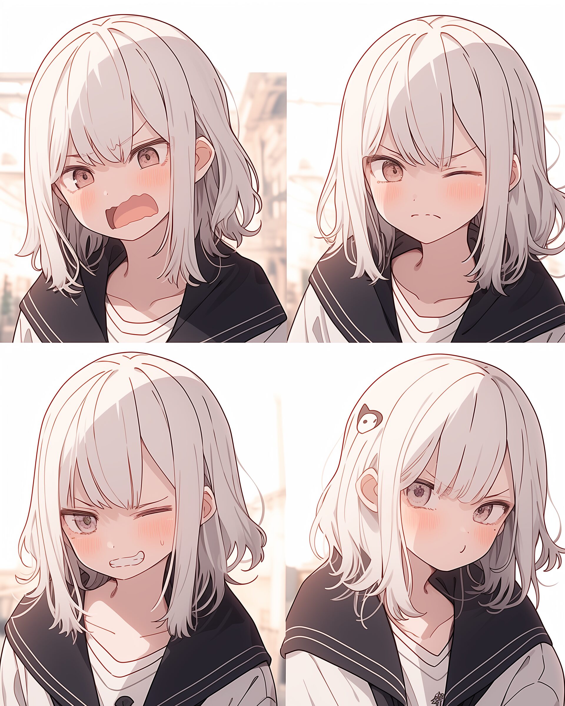 ホワイトパーカー女子0
