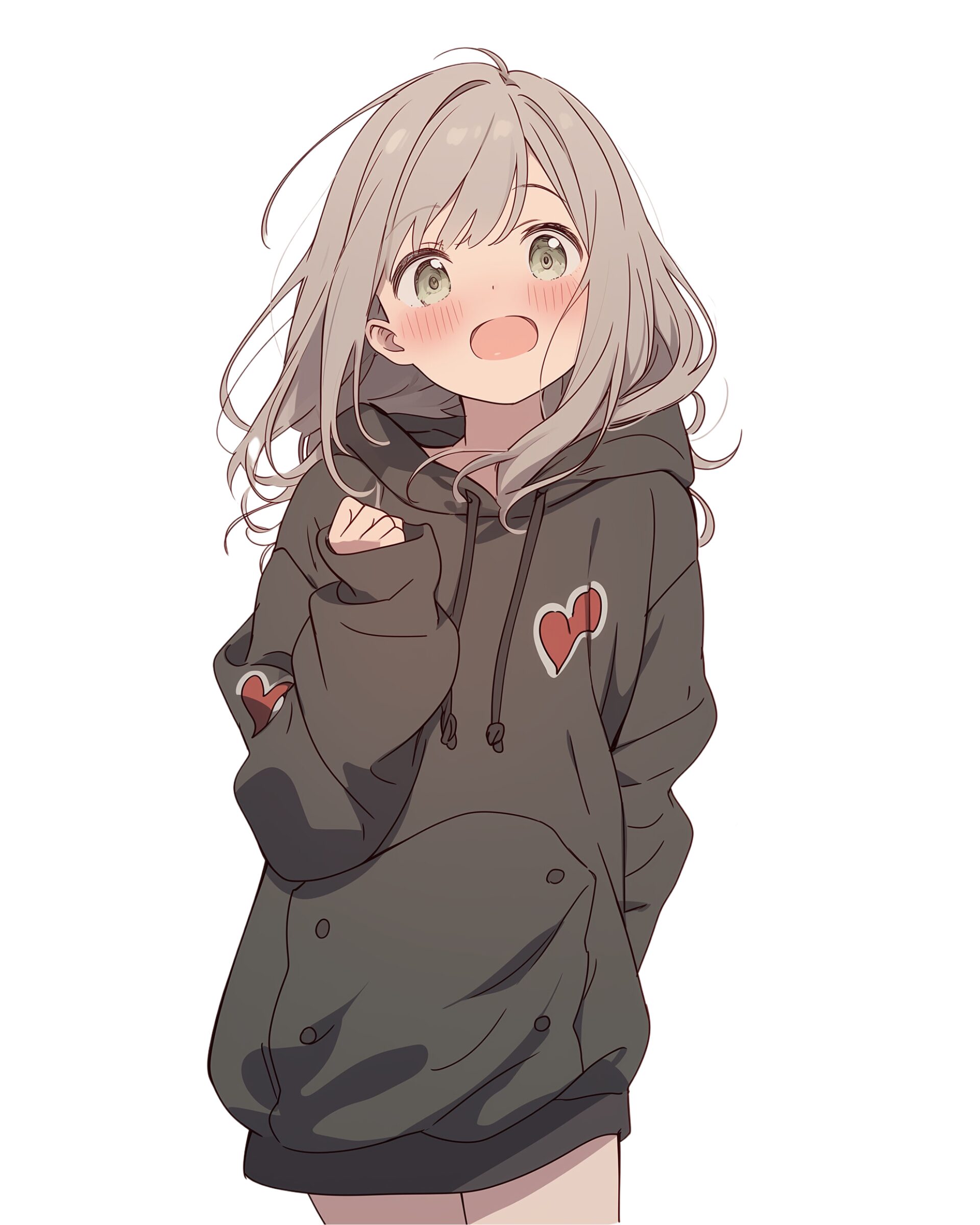 グリーンパーカー女子0