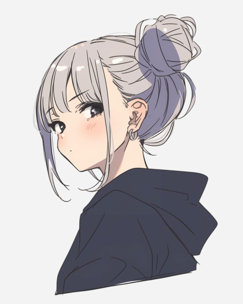 シルバーヘア女子０