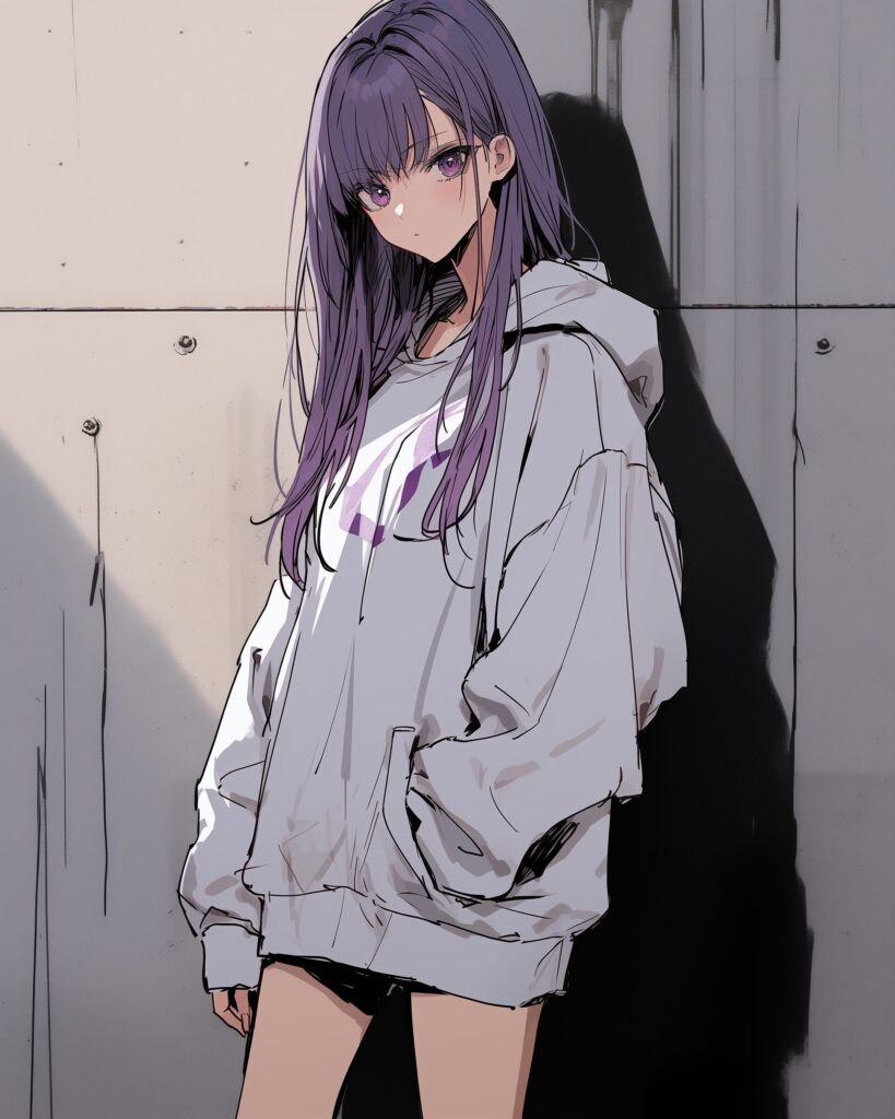 紫髪女子０