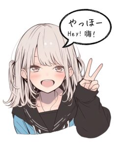 スタンプ風イラスト BLUE０
