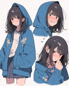BLUEパーカー女子の喜怒哀楽０