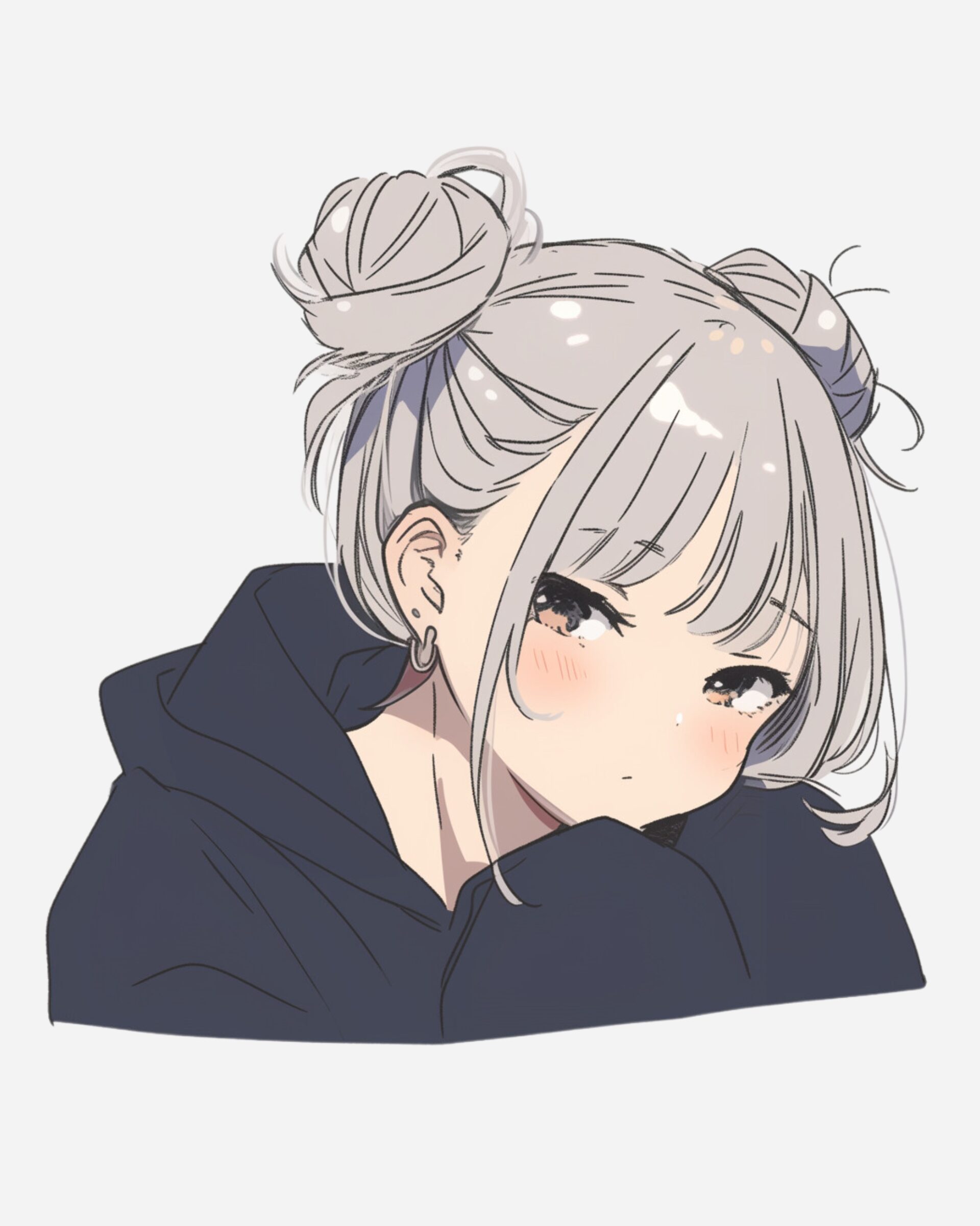 シルバーヘア女子０