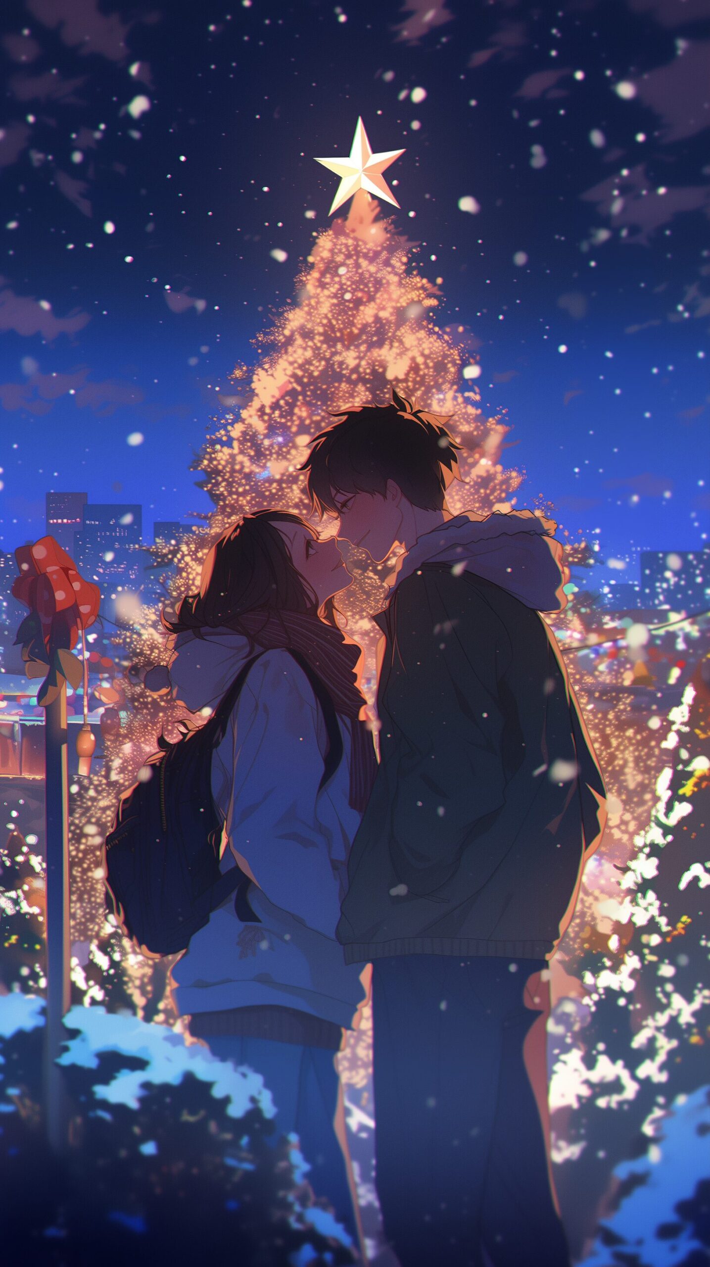 クリスマスカップルの壁紙0